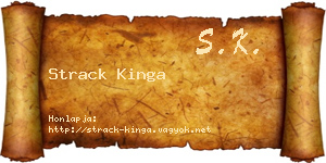 Strack Kinga névjegykártya