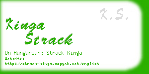 kinga strack business card